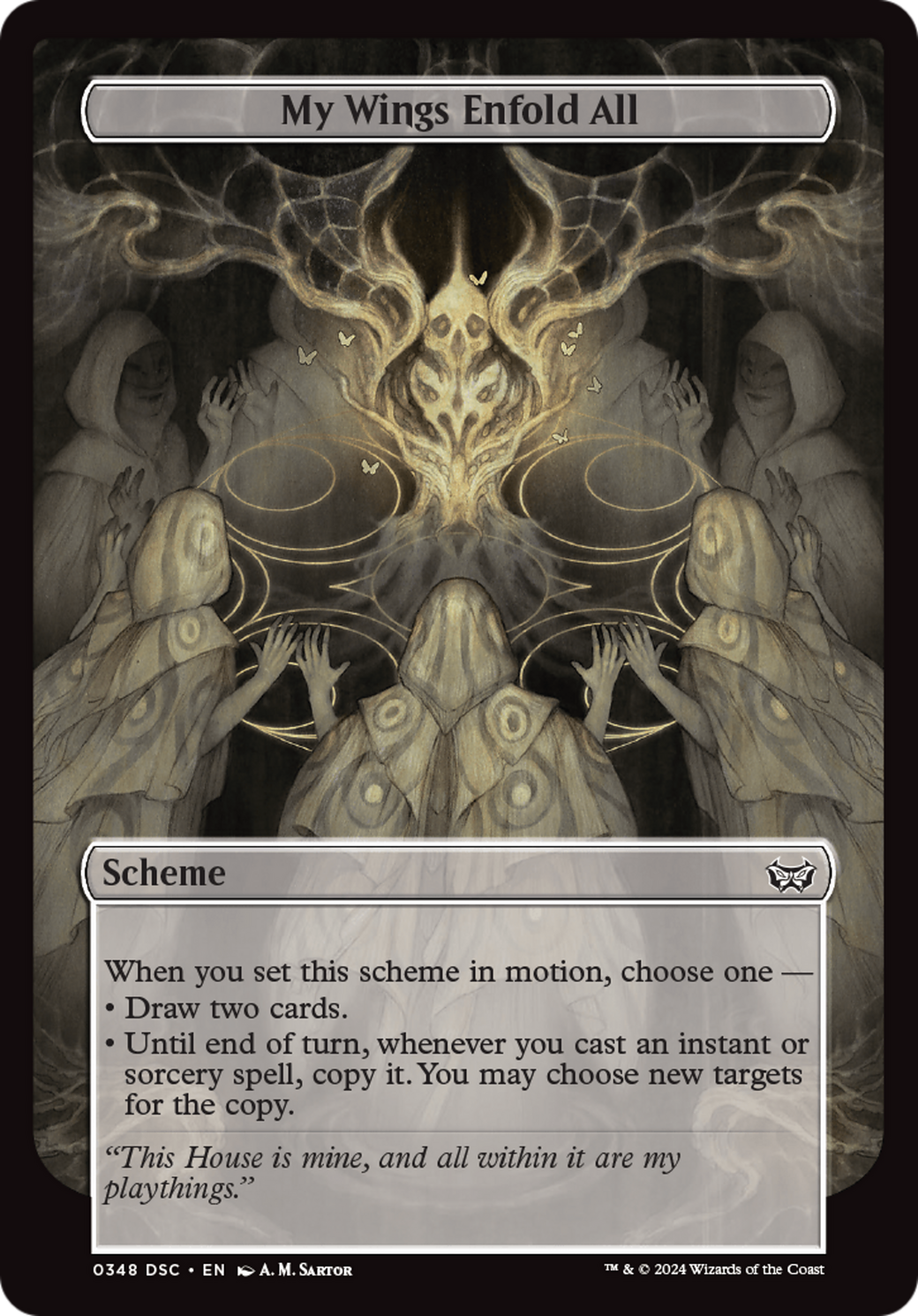 My Wings Enfold All (Full Art) (A:DSC-348) - Duskmourn: House of Horror Commander