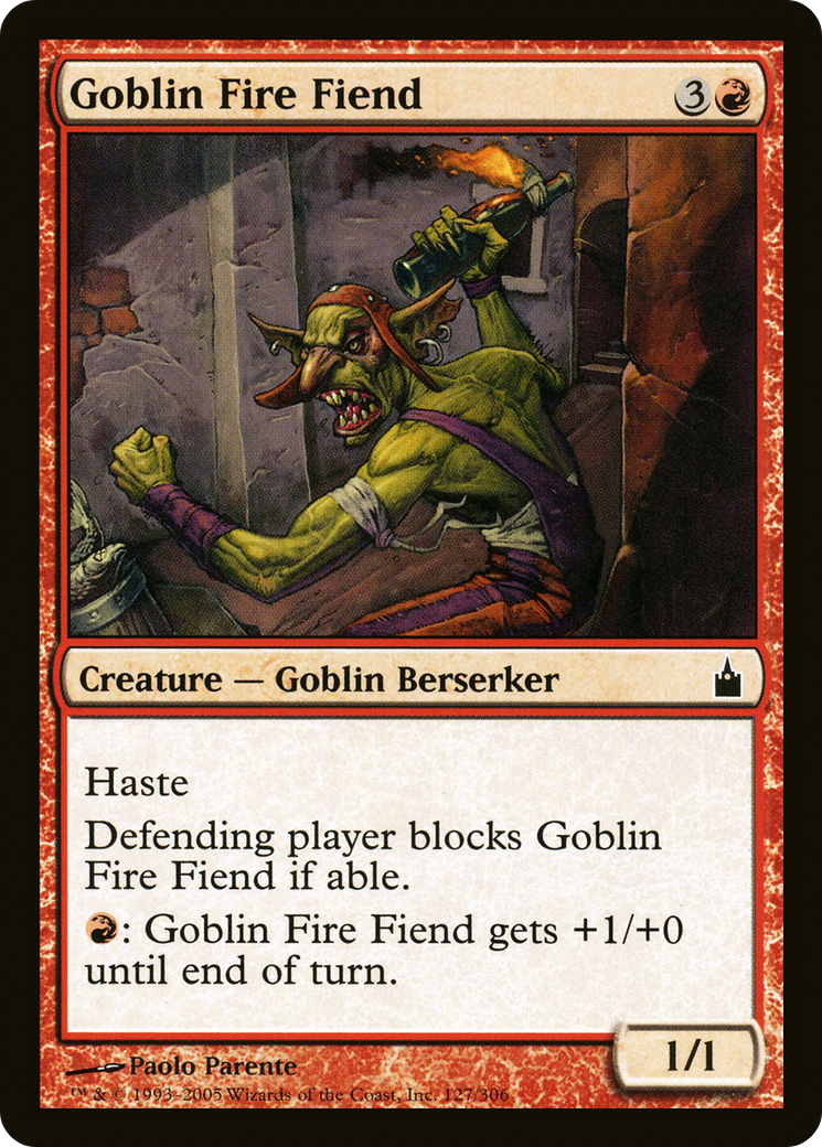 Goblin Fire Fiend (RAV-127) - Ravnica: City of Guilds Foil