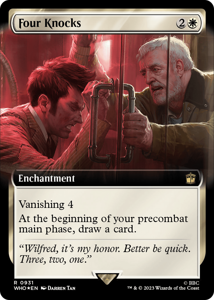 Four Knocks (Extended Art) (Surge Foil) (WHO-931) - Doctor Who: (Extended Art) Foil