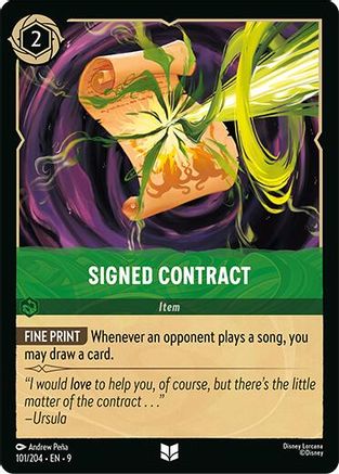 Signed Contract (101/204) - Fabled Cold Foil