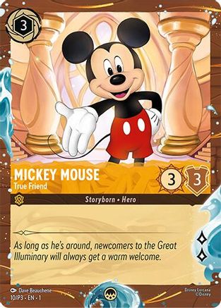 Mickey Mouse - True Friend (Disney Cruise Promo) (10) - Disney Lorcana Promo Cards Holofoil