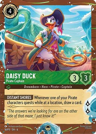 Daisy Duck - Pirate Captain (Disney Cruise Promo) (16) - Disney Lorcana Promo Cards Holofoil