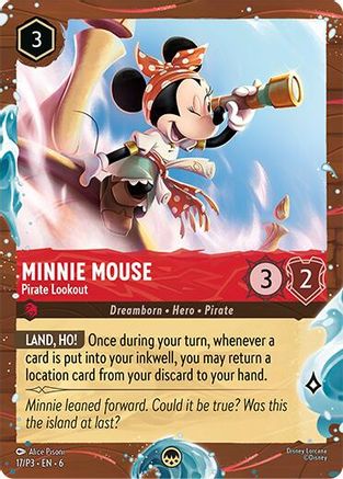 Minnie Mouse - Pirate Lookout (Disney Cruise Promo) (17) - Disney Lorcana Promo Cards Holofoil