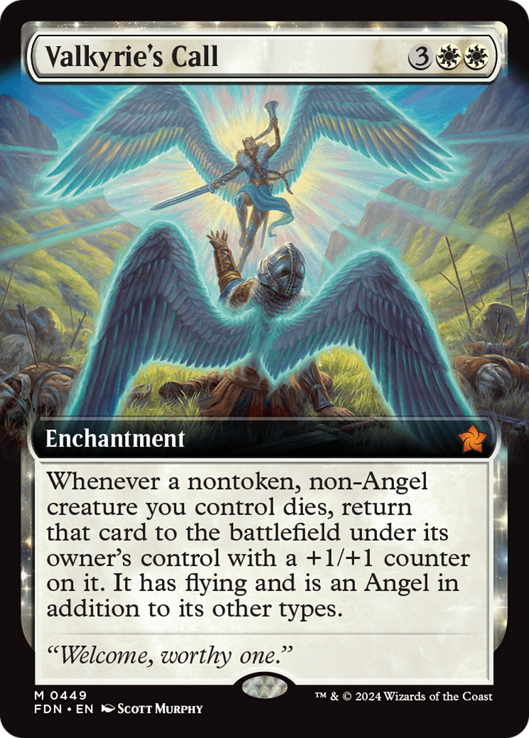 Valkyrie's Call (Extended Art) (FDN-449) - Foundations: (enchantment, Extended Art) Foil