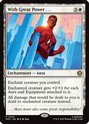 With Great Power . . . (SPM-024) - Marvel's Spider-Man Foil