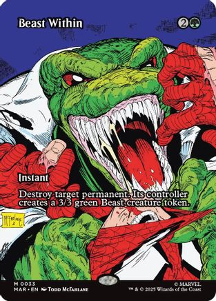Beast Within (Borderless) (MAR-033) - Marvel Eternal-Legal Foil
