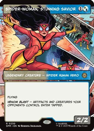 Spider-Woman, Stunning Savior (Borderless) (SPM-230) - Marvel's Spider-Man
