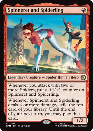 Spinneret and Spiderling (SPM-094) - Marvel's Spider-Man Foil