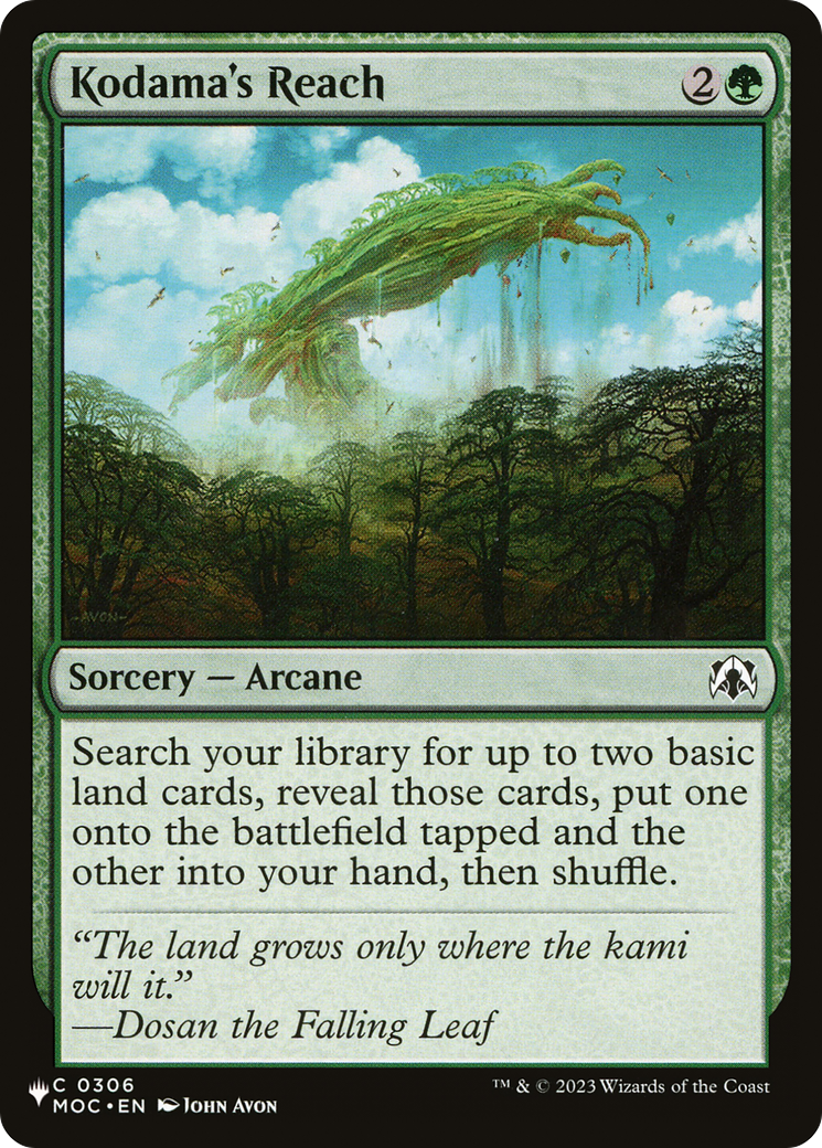 Kodama's Reach (LIST-306) - The List