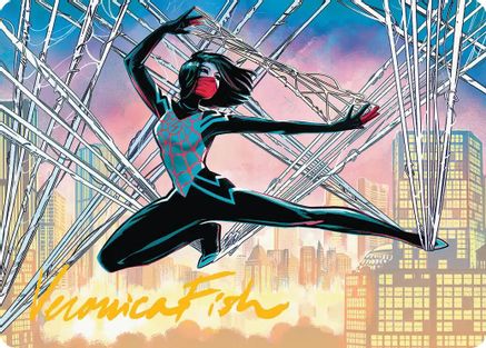Silk, Web Weaver Art Card (39/54) (Gold-Stamped Signature) (AASPM-039) - Art Series: Marvel's Spider-Man