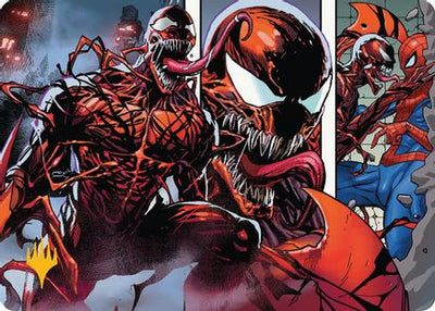 Carnage, Crimson Chaos Art Card (Gold-Stamped Planeswalker Symbol) (AASPM-047) - Art Series: Marvel's Spider-Man