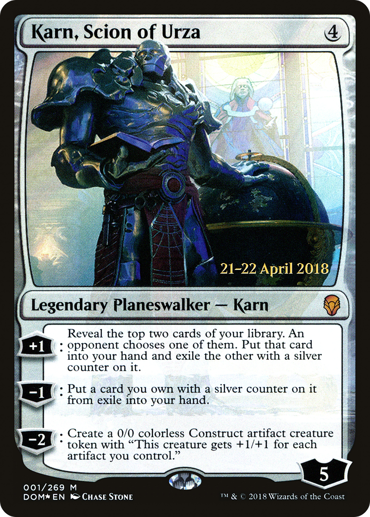 Karn, Scion of Urza (PRE-001) - Dominaria Promos Foil
