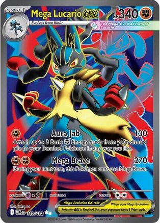 Mega Lucario ex (160/132) [Mega Evolutions: Base Set]