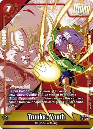 Trunks : Youth - FB08-016 (Alternate Art) (FB08-016) - Saiyans Pride Holofoil