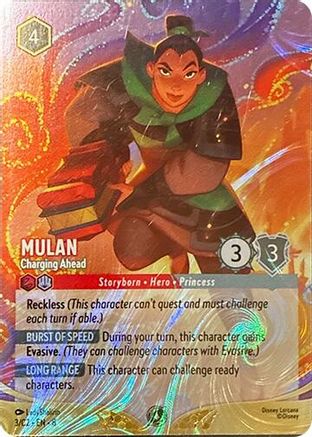 Mulan - Charging Ahead (Foil) (3) - Disney Lorcana Promo Cards Holofoil