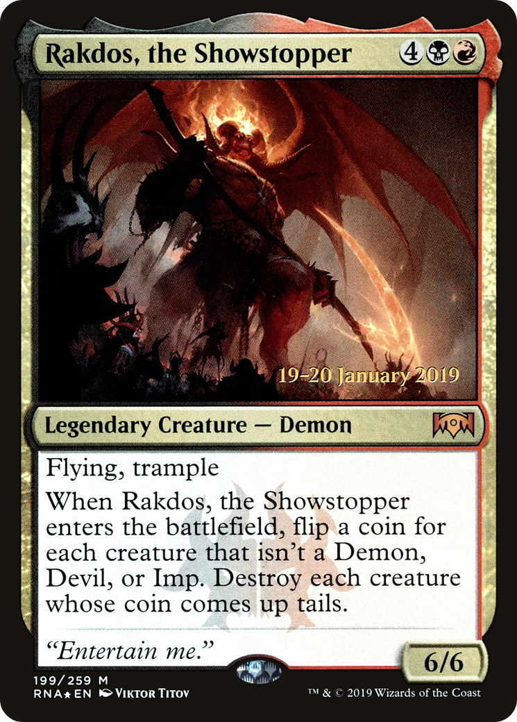 Rakdos, the Showstopper (PRE-199) - Ravnica Allegiance Promos Foil