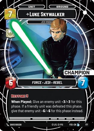 Luke Skywalker - Jedi Knight (Champion) (175) - Sector and Regional Promos Season 1 Foil
