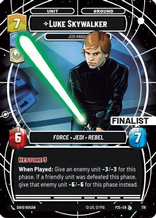 Luke Skywalker - Jedi Knight (Finalist) (176) - Sector and Regional Promos Season 1 Foil