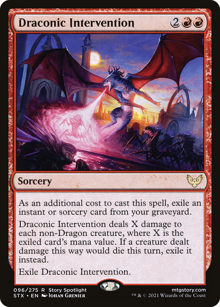 Draconic Intervention (STX-096) - Strixhaven: School of Mages Foil
