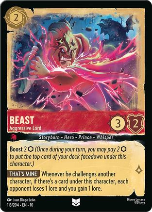 Beast - Aggressive Lord (113/204) - Whispers in the Well Holofoil
