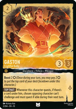 Gaston - Frightful Bully (2/204) - Whispers in the Well Holofoil