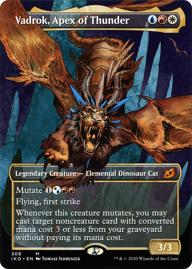 Vadrok, Apex of Thunder (Showcase) (IKO-308) - Ikoria: Lair of Behemoths: (Showcase) (Borderless) Foil