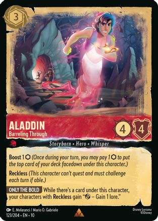 Aladdin - Barreling Through (123/204) - Whispers in the Well Holofoil