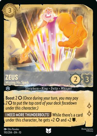 Zeus - Missing His Spark (193/204) - Whispers in the Well Holofoil