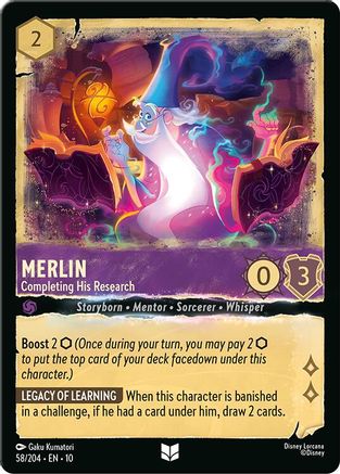 Merlin - Completing His Research (58/204) - Whispers in the Well Holofoil