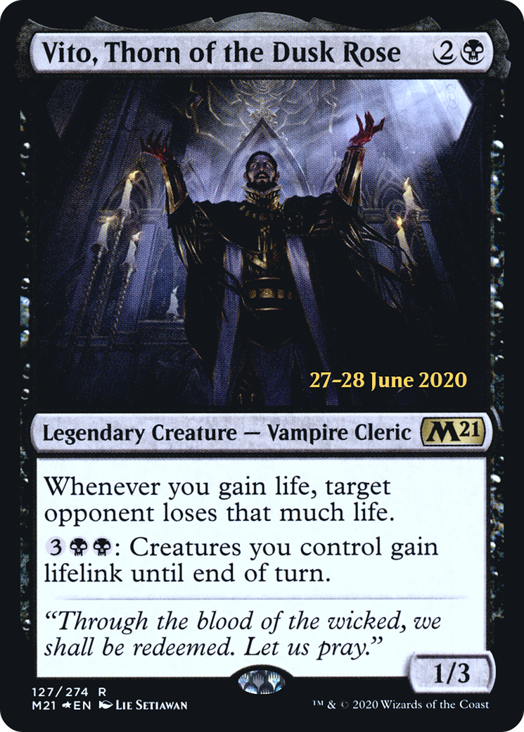 Vito, Thorn of the Dusk Rose (PRE-127) - Core Set 2021 Promos Foil