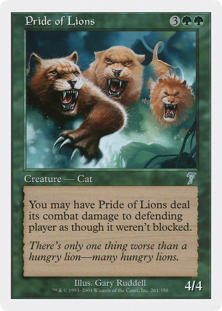 Pride of Lions (7ED-261) - 7th Edition Foil