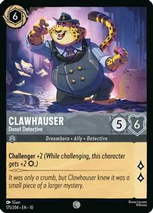 Clawhauser - Donut Detective (175/204) - Whispers in the Well Cold Foil