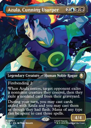 Azula, Cunning Usurper (Borderless) (TLA-303) - Avatar: The Last Airbender Foil