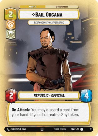 Bail Organa - Responding to Catastrophe  - Secrets of Power  Weekly Play Promos