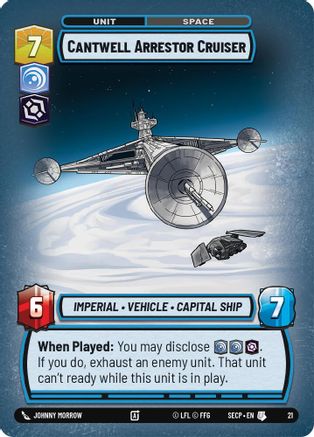 Cantwell Arrestor Cruiser (Foil)  - Secrets of Power  Weekly Play Promos