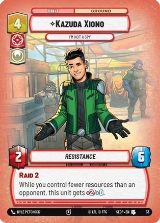Kazuda Xiono - I'm Not A Spy (Foil)  - Secrets of Power  Weekly Play Promos