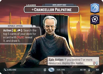Chancellor Palpatine - How Liberty Dies (Showcase) (1021) - Secrets of Power Foil