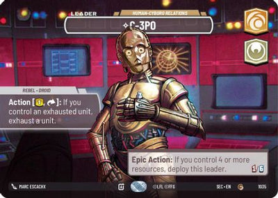 C-3PO - Human-Cyborg Relations (Showcase) (1035) - Secrets of Power Foil