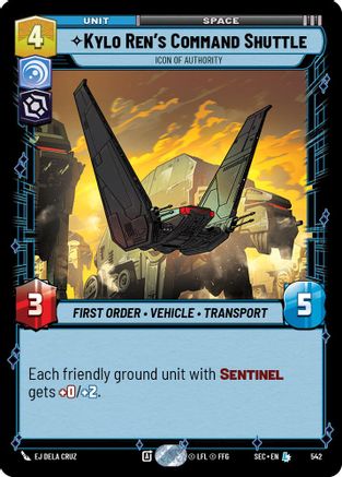 Kylo Ren's Command Shuttle - Icon of Authority (Foil) (542) - Secrets of Power Foil