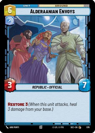 Alderaanian Envoys (Foil) (576) - Secrets of Power Foil