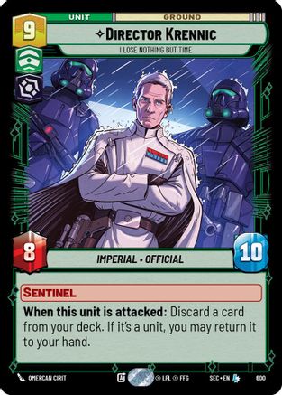 Director Krennic - I Lose Nothing But Time (Foil) (600) - Secrets of Power Foil