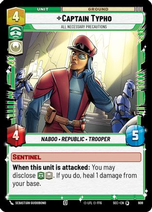 Captain Typho - All Necessary Precautions (Foil) (608) - Secrets of Power Foil