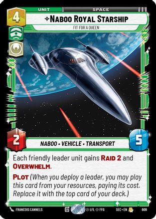 Naboo Royal Starship - Fit For A Queen (Foil) (609) - Secrets of Power Foil