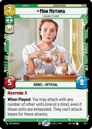 Mon Mothma - Clinging to Hope (Foil) (613) - Secrets of Power Foil