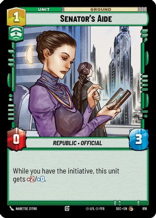Senator's Aide (Foil) (618) - Secrets of Power Foil