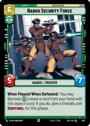 Naboo Security Force (Foil) (630) - Secrets of Power Foil