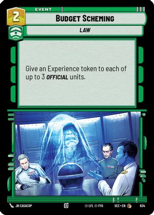 Budget Scheming (Foil) (634) - Secrets of Power Foil