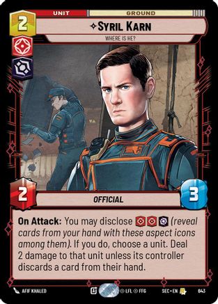 Syril Karn - Where Is He? (Foil) (643) - Secrets of Power Foil