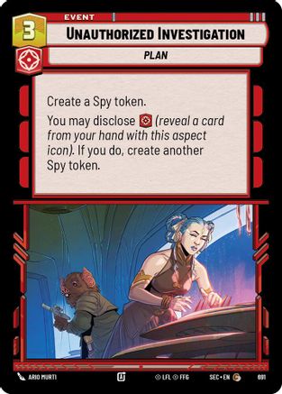 Unauthorized Investigation (Foil) (691) - Secrets of Power Foil