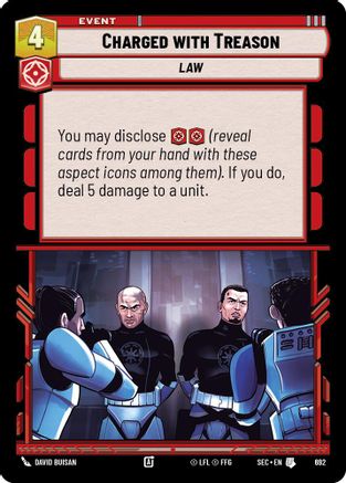 Charged with Treason (Foil) (692) - Secrets of Power Foil